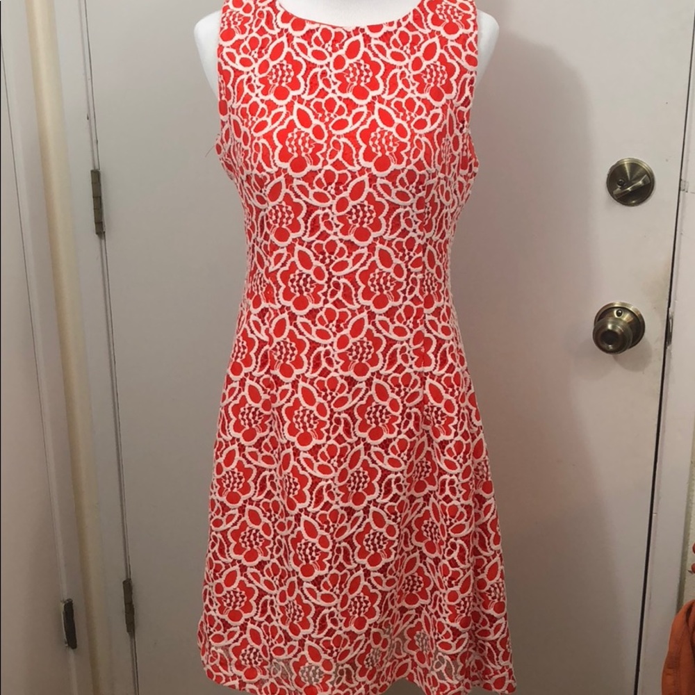 Eva Mendes Floral Lace Sun Dress